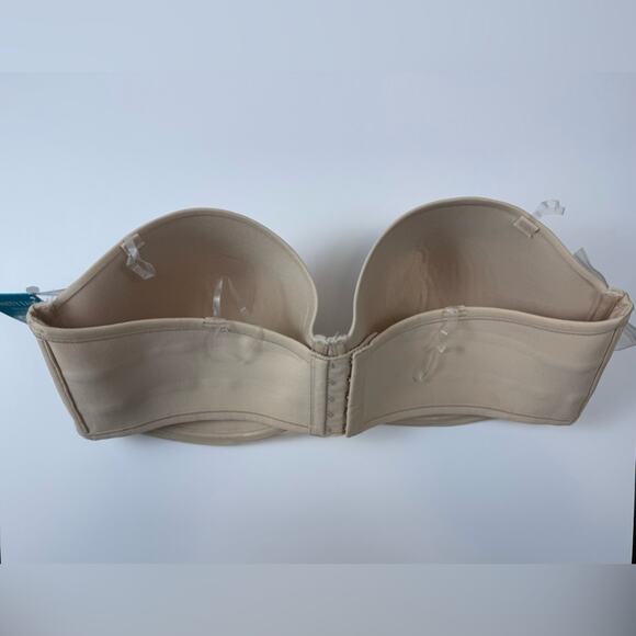 NWT Vanity Fair Beauty Back Underwire Smoothing Strapless Bra Beige Size 42D - Picture 7 of 8